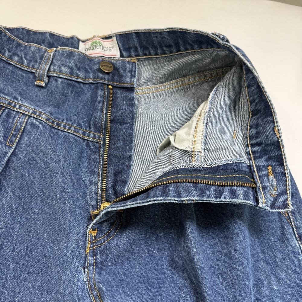 Vintage 80s Palmettos Yoked Jeans Size 11 Tapered Leg Bareback Retro Chic Grunge - Picture 6 of 10
